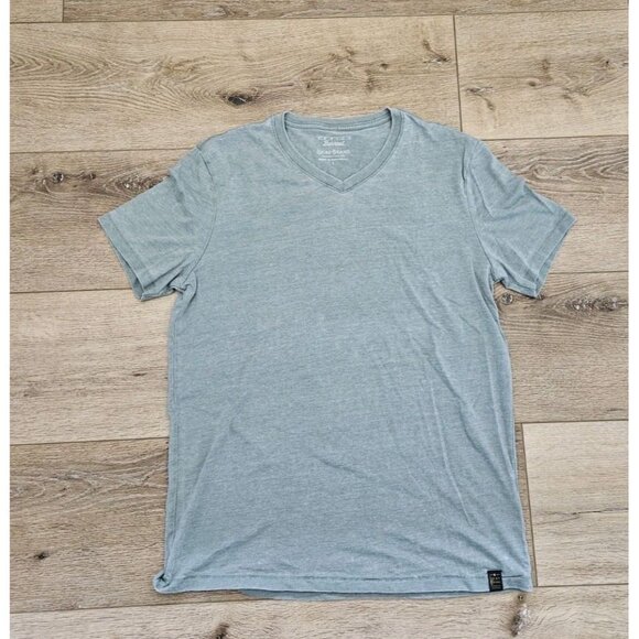 Lucky Brand Venice Burnout Mens Short Sleeve V Neck Tee Shirt Size L Green - Picture 2 of 7